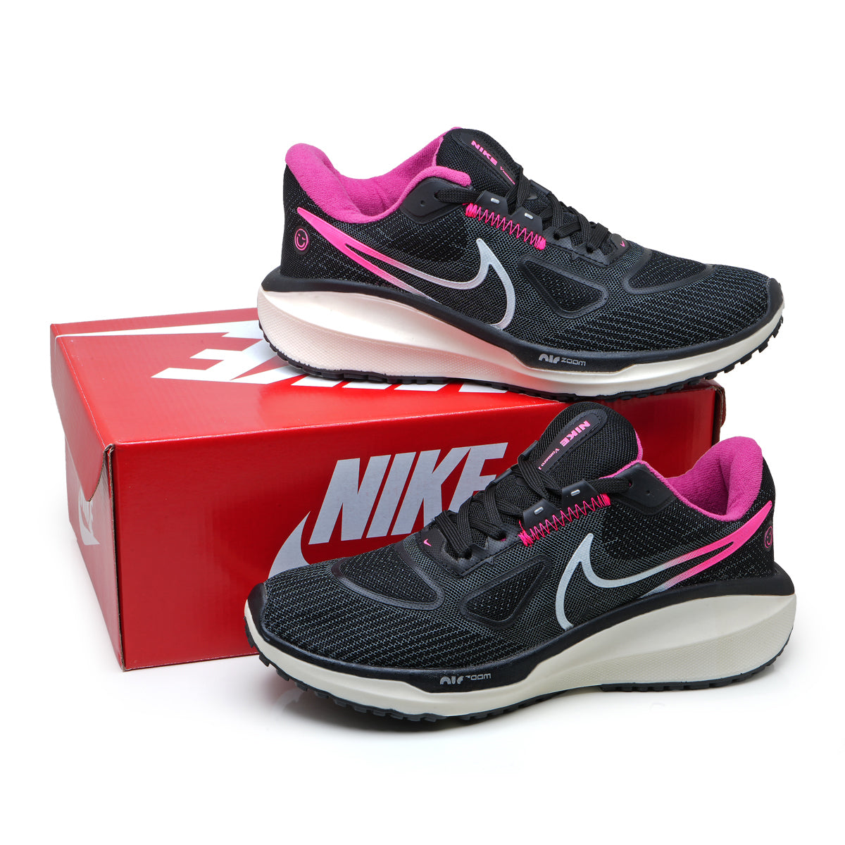 Nike Vomero 17 (Preto/Rosa)